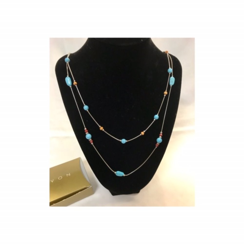 Vintage Avon Double Strand Beaded Necklace